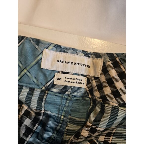 Urban Outfitter's Blue & Black Plaid Cropped Pant, Size 32 Preppy Girly - Picture 6 of 9